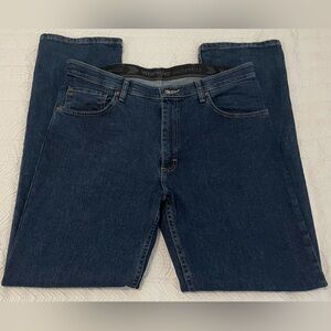 Wrangler Men's Dark Blue Relaxed Jeans 35x32
